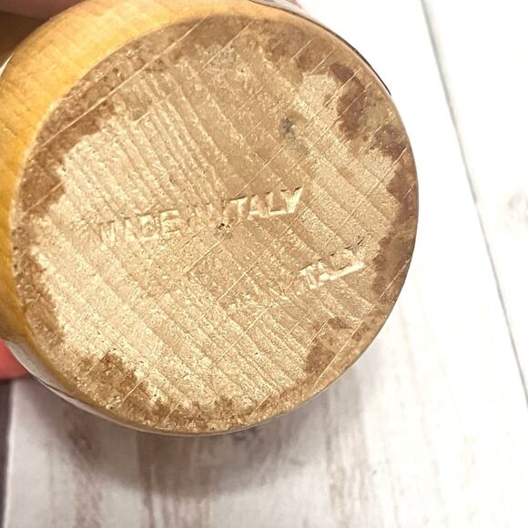 Vintage MCM Fraber Made In Italy Wooden Pepper Mill And Salt Shaker Grinder - Picture 5 of 10